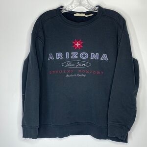 Vintage Arizona Jeans Black Grunge Sweatshirt Size Medium